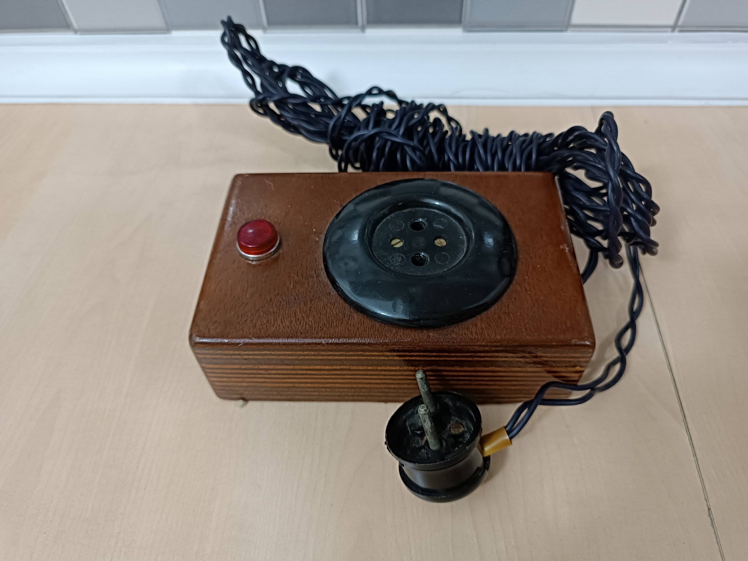 ESKİ,VİNTAGE ELEKTİRİK UZATMA KABLOSU - Görsel 2